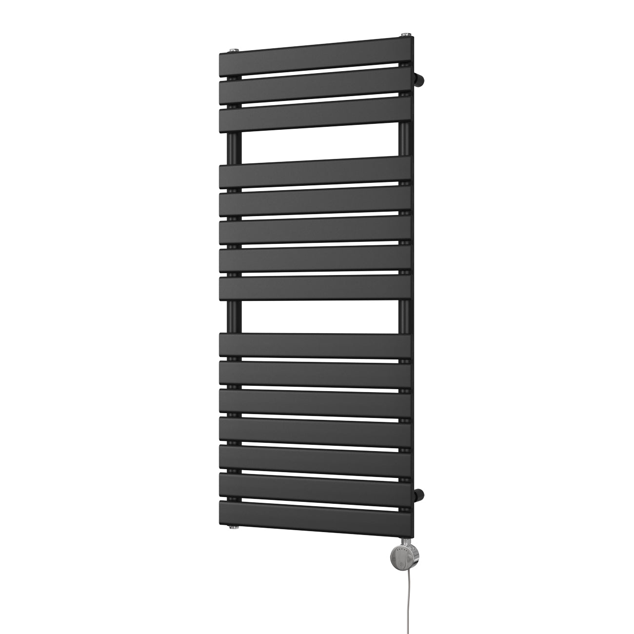Typhoon - Black Electric Towel Rail H1156mm x W500mm 600w Thermostatic