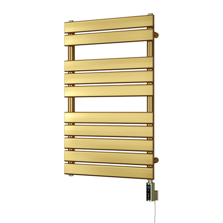 Typhoon - Brushed Brass Electric Towel Rail H816mm x W500mm 300w Thermostatic WIFI