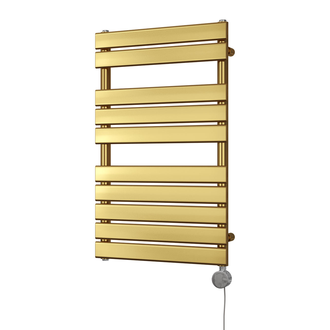 Typhoon - Brushed Brass Electric Towel Rail H816mm x W500mm 300w Thermostatic