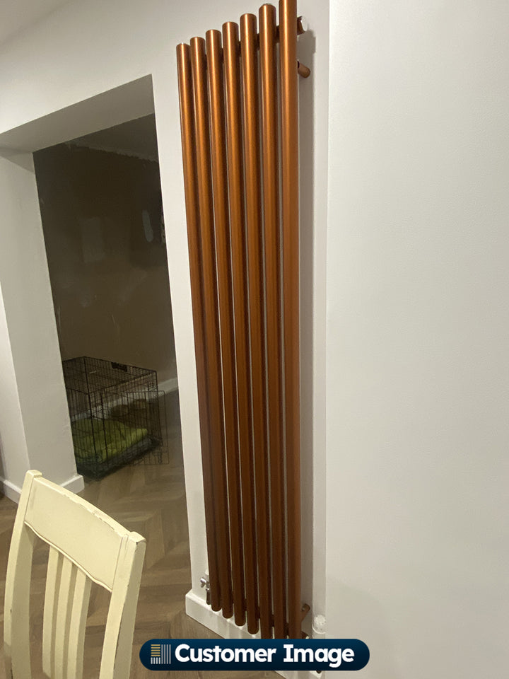 Rolo-Room - Copper Vertical Designer Radiator H1800mm x W370mm Single Panel