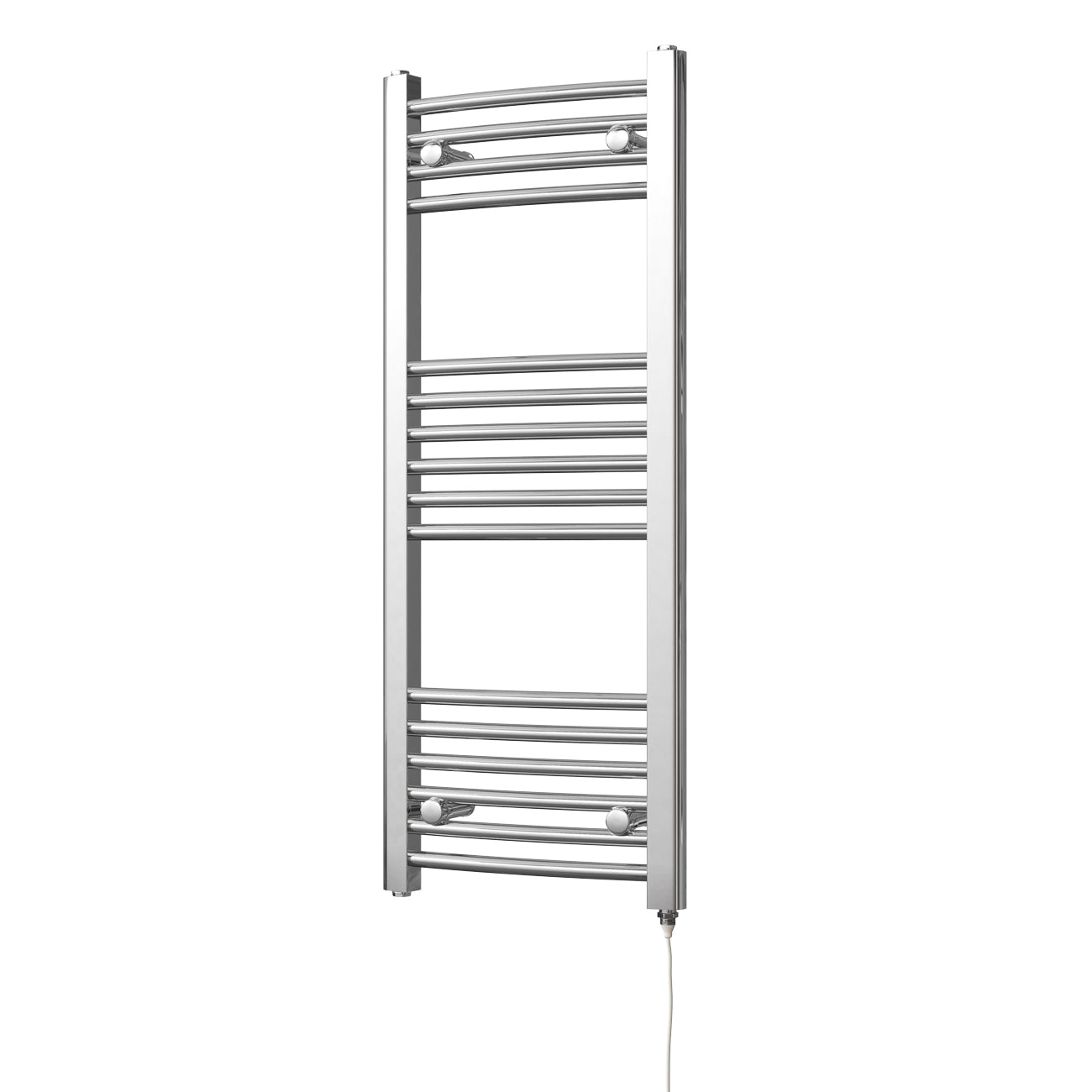 Zennor - Chrome Electric Towel Rail H1000mm x W400mm Curved 200w Standard