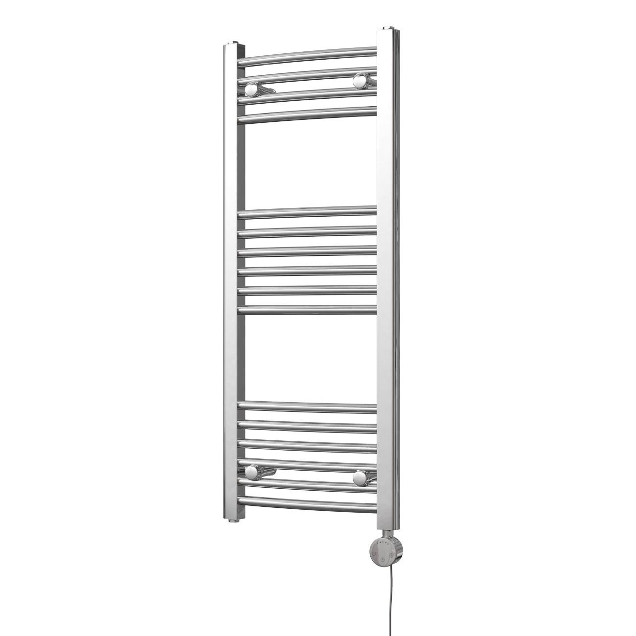 Zennor - Chrome Electric Towel Rail H1000mm x W400mm Curved 300w Thermostatic