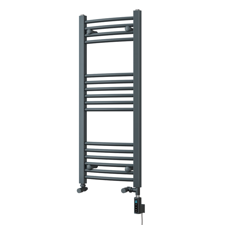 Zennor - Anthracite Dual Fuel Towel Rail H1000mm x W400mm Thermostatic WIFI - Curved