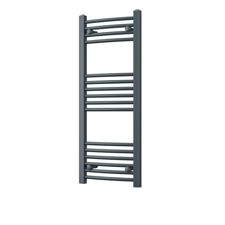 Zennor - Anthracite Heated Towel Rail - H1000mm x W400mm - Curved