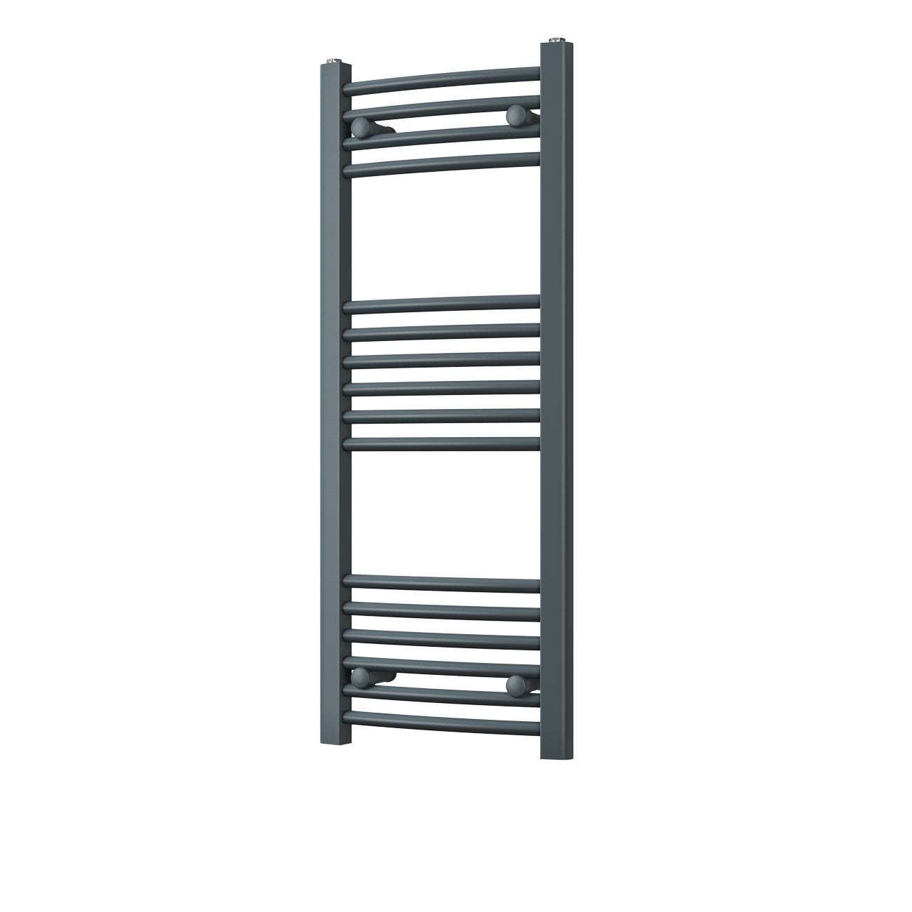 Zennor - Anthracite Heated Towel Rail - H1000mm x W400mm - Curved
