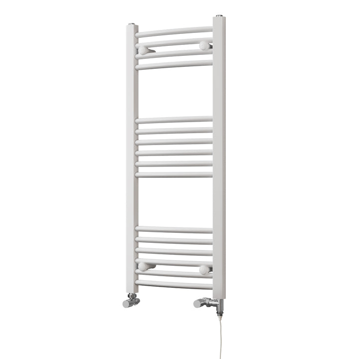 Zennor - White Dual Fuel Towel Rail H1000mm x W400mm Standard - Curved