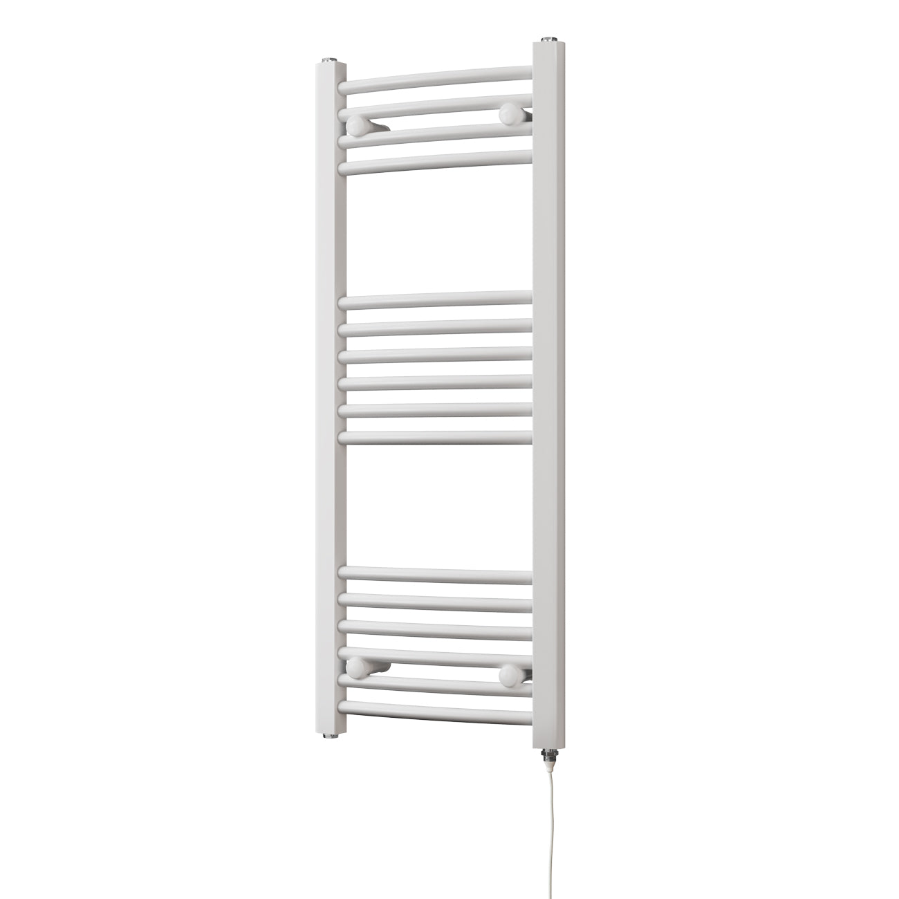 Zennor - White Electric Towel Rail H1000mm x W400mm Curved 300w Standard