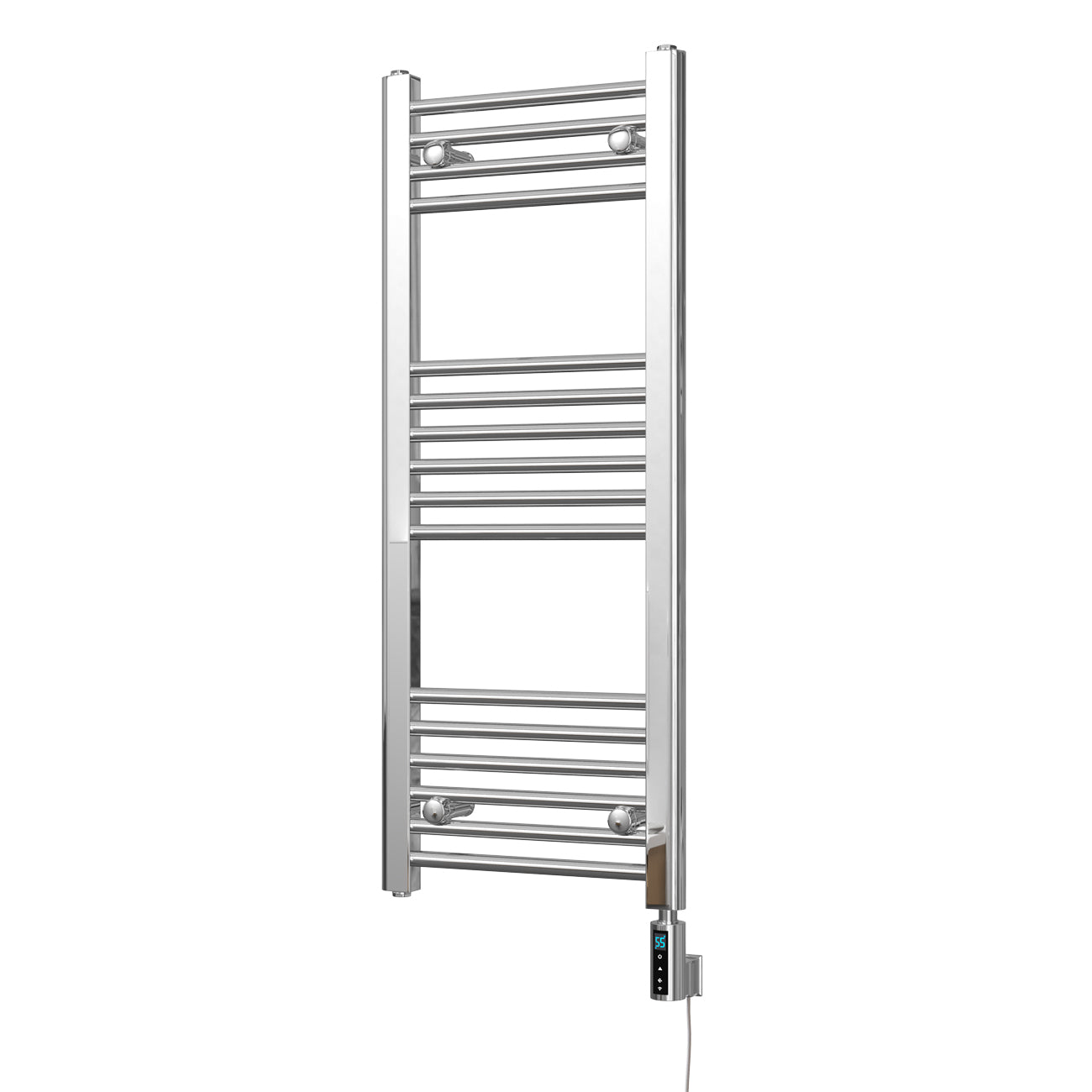 Zennor - Chrome Electric Towel Rail H1000mm x W400mm Straight 300w Thermostatic WIFI