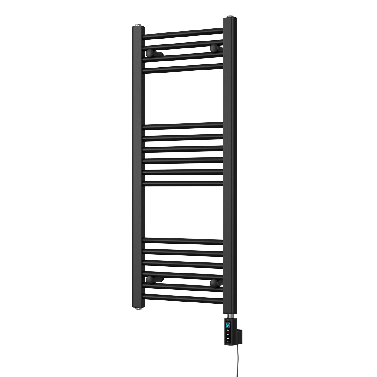 Zennor - Black Electric Towel Rail H1000mm x W400mm Straight 300w Thermostatic WIFI