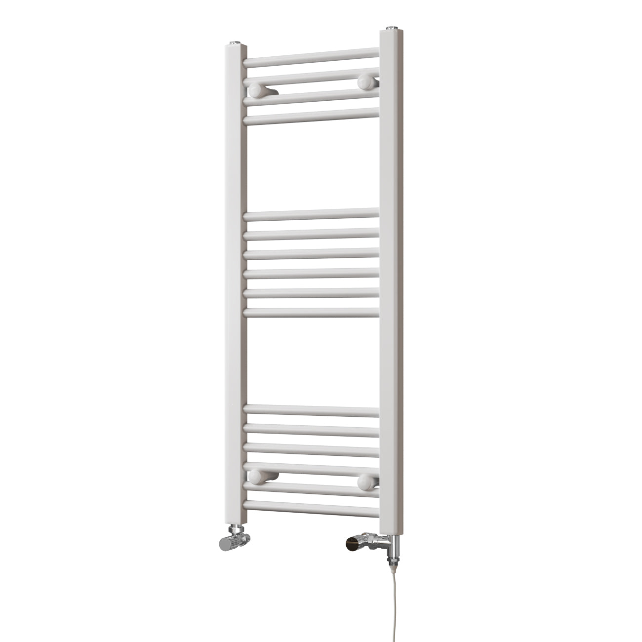 Zennor - White Dual Fuel Towel Rail H1000mm x W400mm Standard - Straight