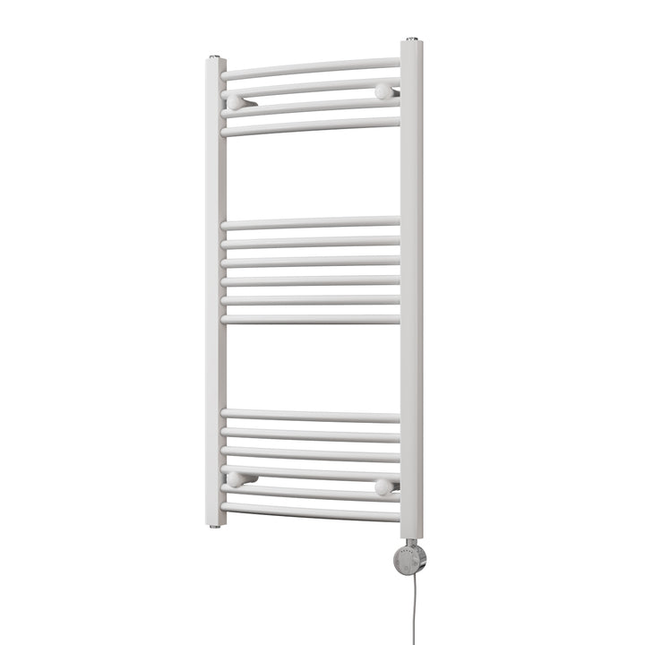 Zennor - White Electric Towel Rail H1000mm x W500mm Curved 400w Thermostatic