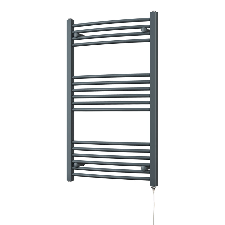 Zennor - Anthracite Electric Towel Rail H1000mm x W600mm Curved 500w Standard