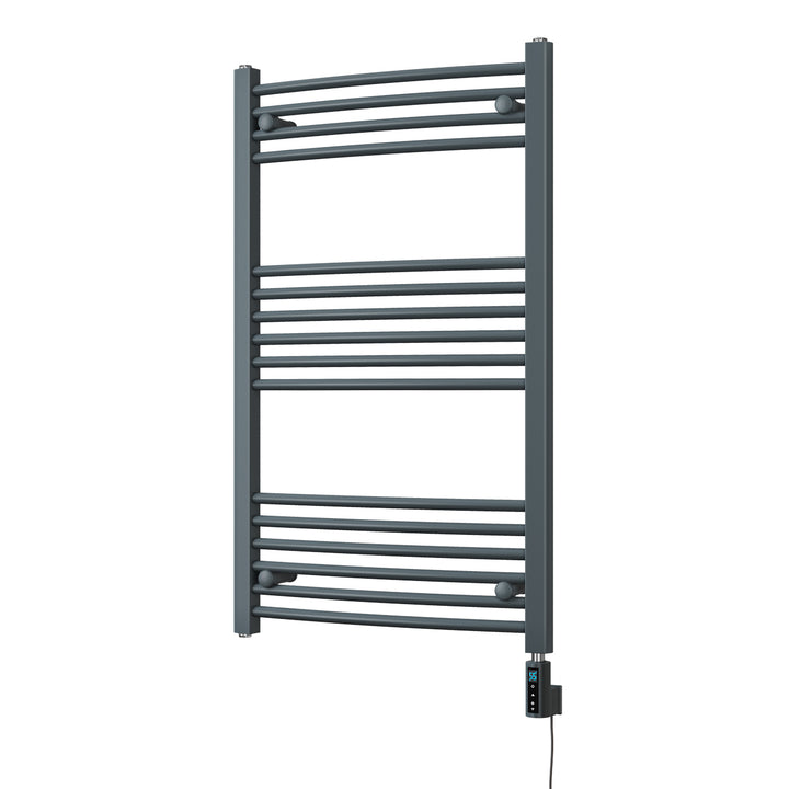 Zennor - Anthracite Electric Towel Rail H1000mm x W600mm Curved 600w Thermostatic WIFI