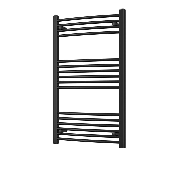 Zennor - Black Heated Towel Rail - H1000mm x W600mm - Curved