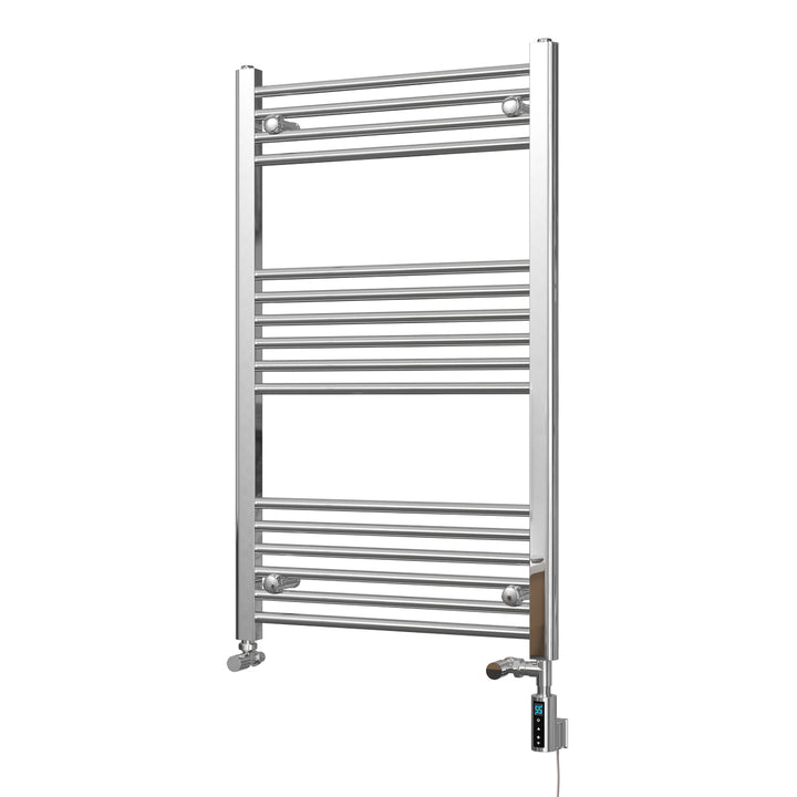 Zennor - Chrome Dual Fuel Towel Rail H1000mm x W600mm Thermostatic WIFI - Straight