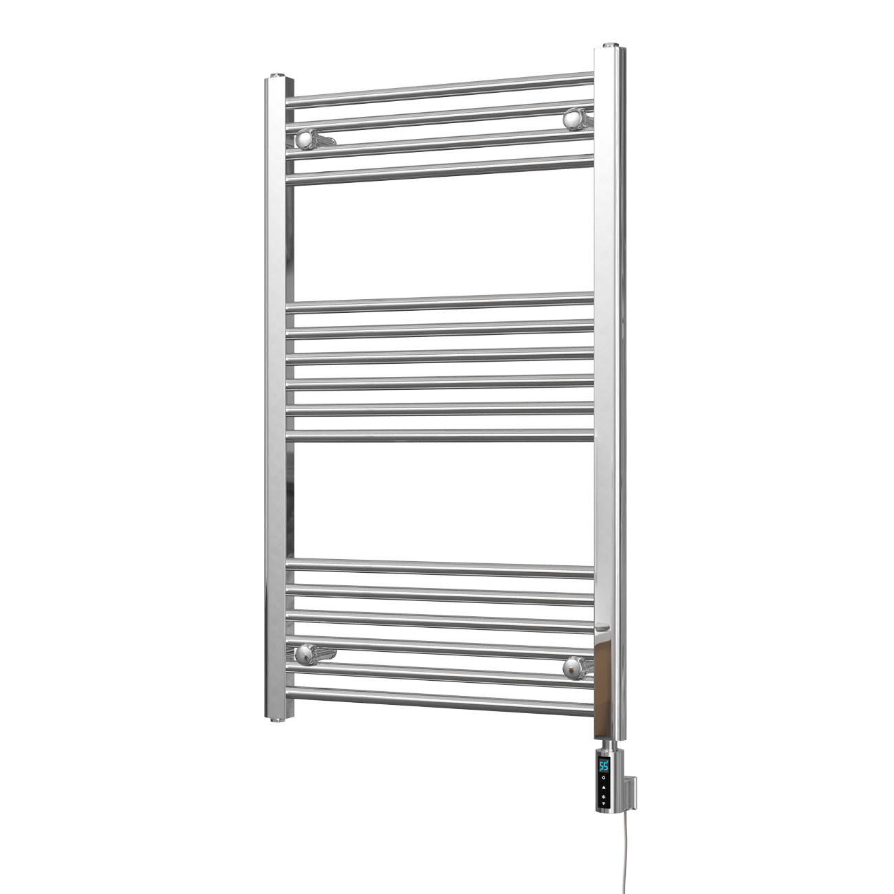 Zennor - Chrome Electric Towel Rail H1000mm x W600mm Straight 300w Thermostatic WIFI