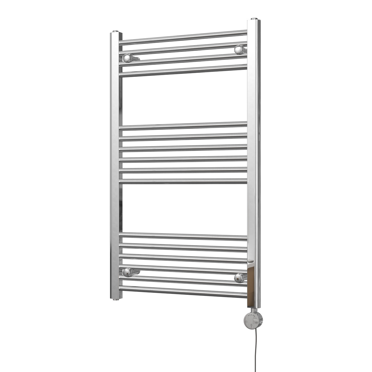 Zennor - Chrome Electric Towel Rail H1000mm x W600mm Straight 300w Thermostatic
