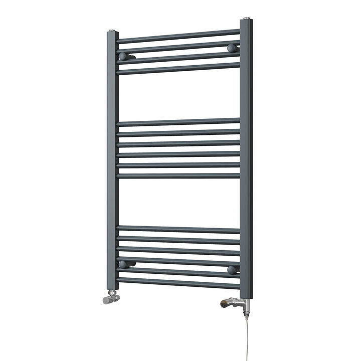 Zennor - Anthracite Dual Fuel Towel Rail H1000mm x W600mm Standard - Straight