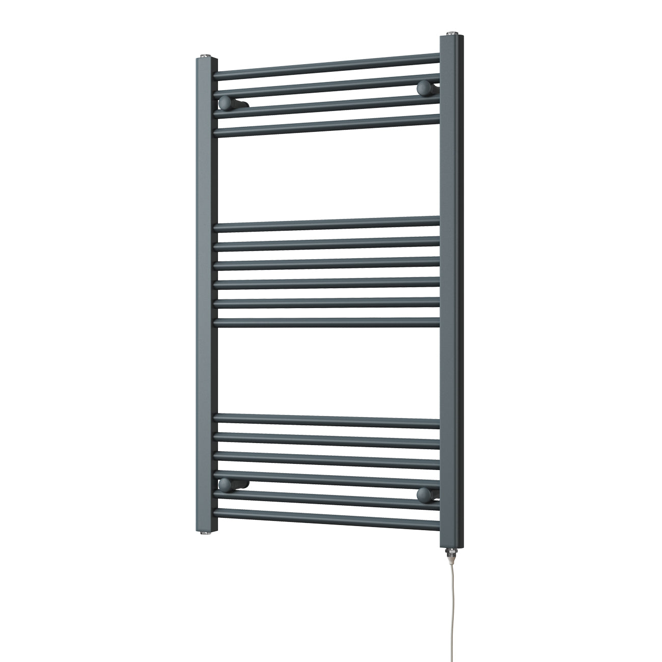 Zennor - Anthracite Electric Towel Rail H1000mm x W600mm Straight 500w Standard