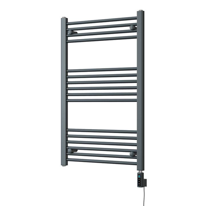 Zennor - Anthracite Electric Towel Rail H1000mm x W600mm Straight 500w Thermostatic WIFI