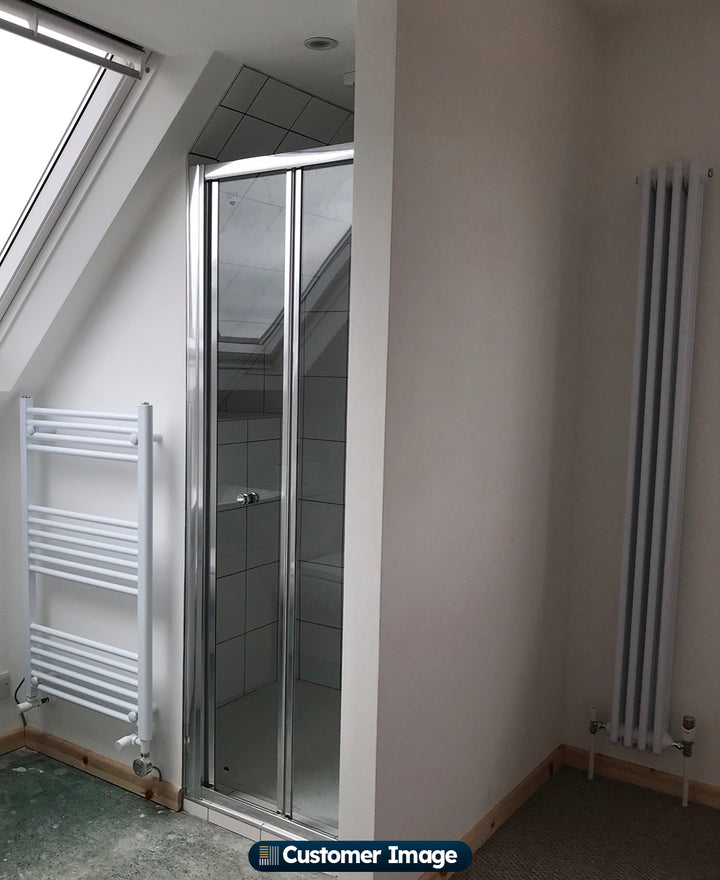 Zennor - White Dual Fuel Towel Rail H1000mm x W600mm Thermostatic - Straight