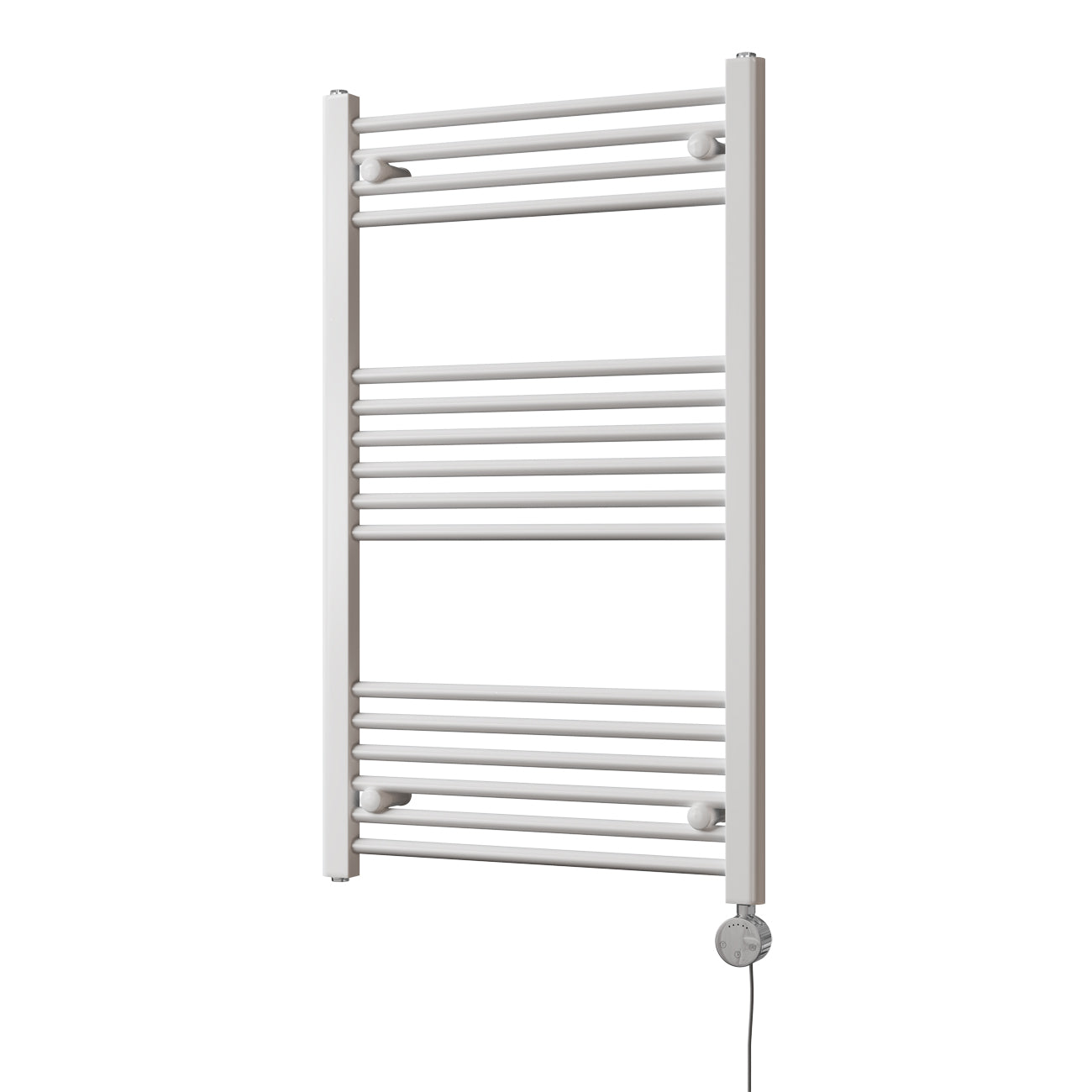 Zennor - White Electric Towel Rail H1000mm x W600mm Straight 500w Thermostatic