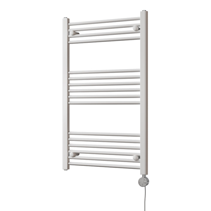 Zennor - White Electric Towel Rail H1000mm x W600mm Straight 500w Thermostatic