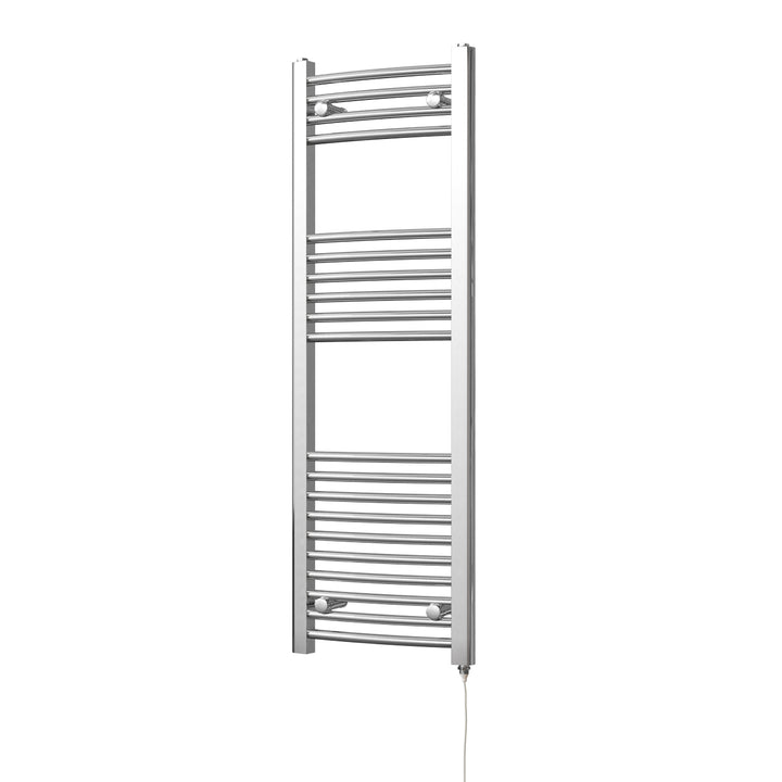 Zennor - Chrome Electric Towel Rail H1200mm x W400mm Curved 200w Standard