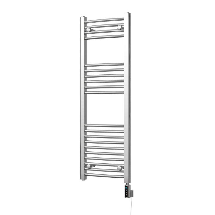 Zennor - Chrome Electric Towel Rail H1200mm x W400mm Curved 200w Thermostatic WIFI