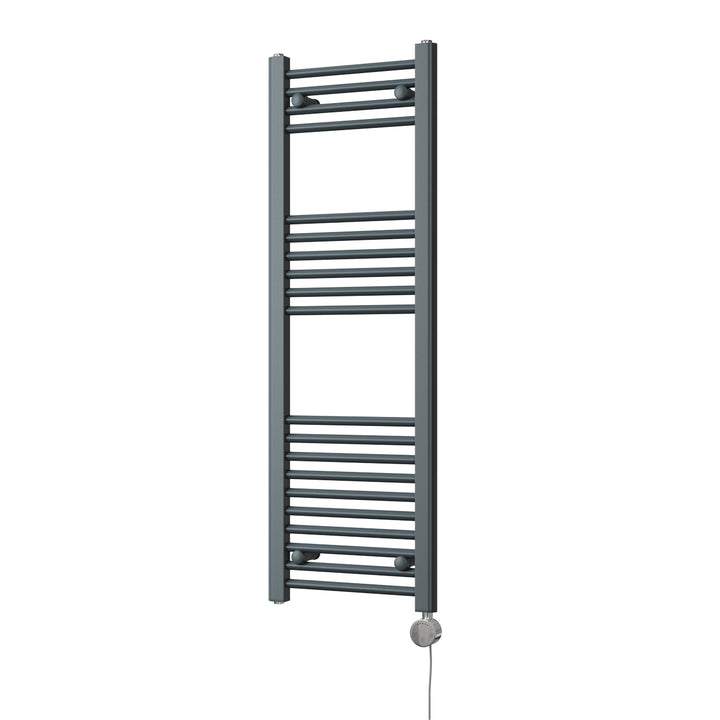 Zennor - Anthracite Electric Towel Rail H1200mm x W400mm Straight 400w Thermostatic