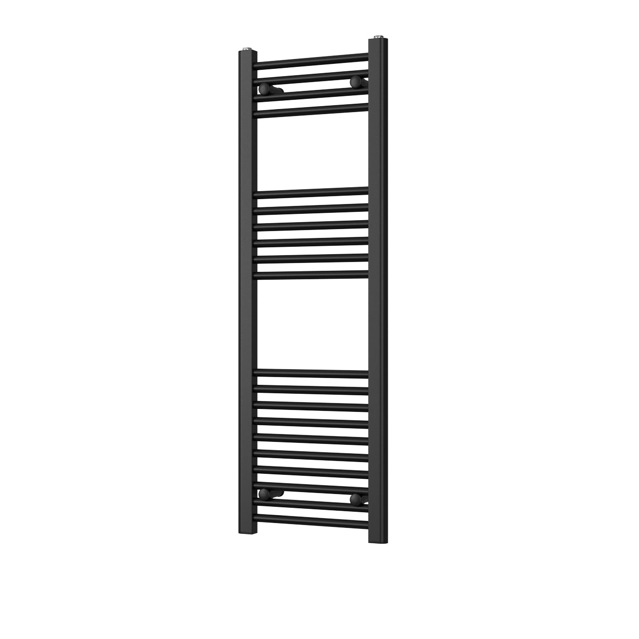 Zennor - Black Heated Towel Rail - H1200mm x W400mm - Straight