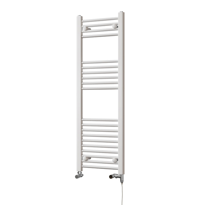 Zennor - White Dual Fuel Towel Rail H1200mm x W400mm Standard - Straight
