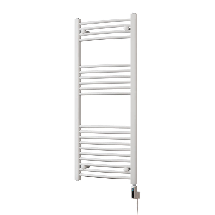 Zennor - White Electric Towel Rail H1200mm x W500mm Curved 500w Thermostatic WIFI