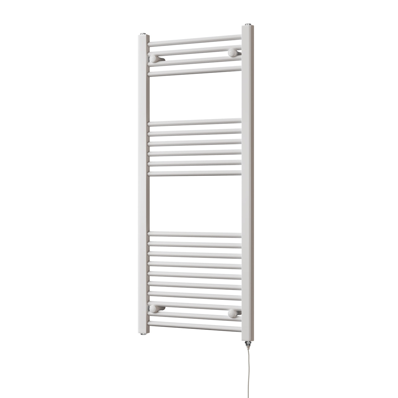 Zennor - White Electric Towel Rail H1200mm x W500mm Straight 500w Standard