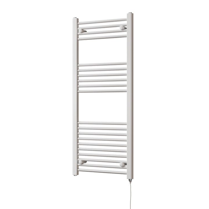 Zennor - White Electric Towel Rail H1200mm x W500mm Straight 500w Standard