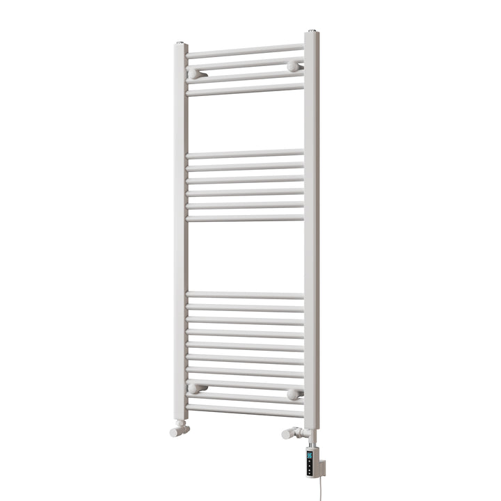 Zennor - White Dual Fuel Towel Rail H1200mm x W500mm Thermostatic WIFI - Straight