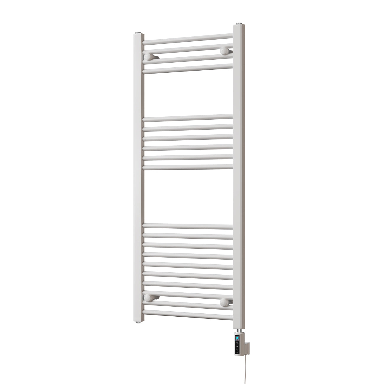 Zennor - White Electric Towel Rail H1200mm x W500mm Straight 500w Thermostatic WIFI