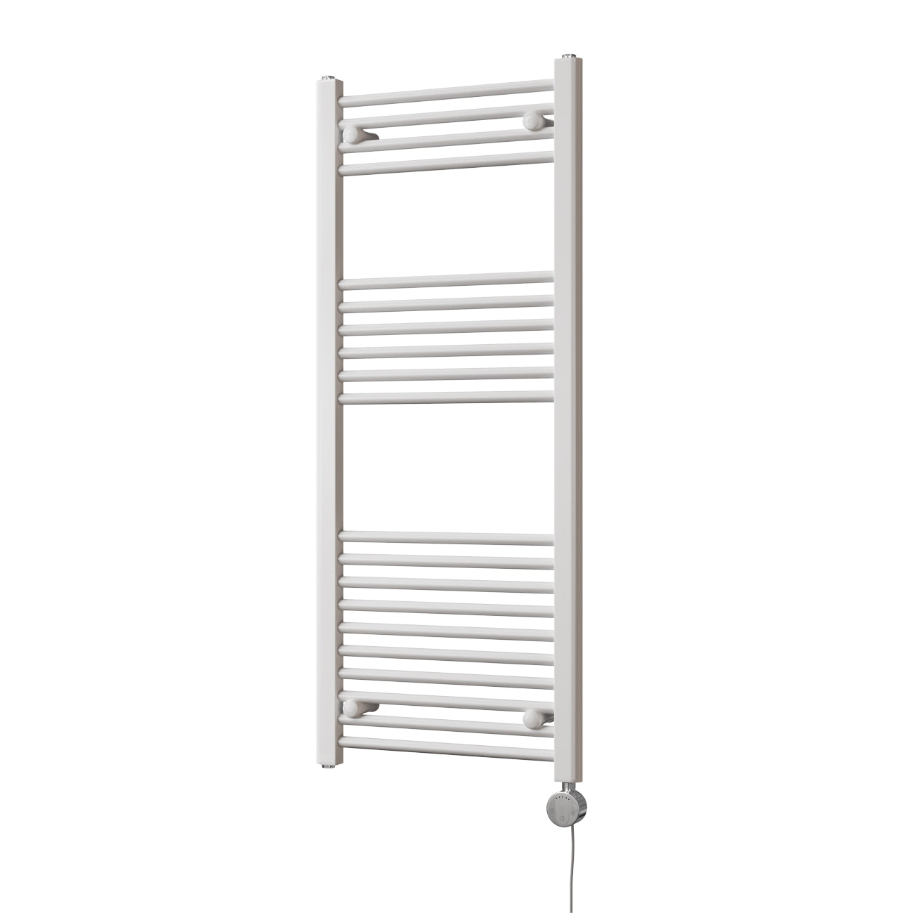 Zennor - White Electric Towel Rail H1200mm x W500mm Straight 500w Thermostatic