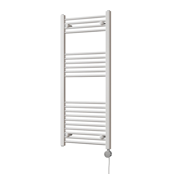 Zennor - White Electric Towel Rail H1200mm x W500mm Straight 500w Thermostatic