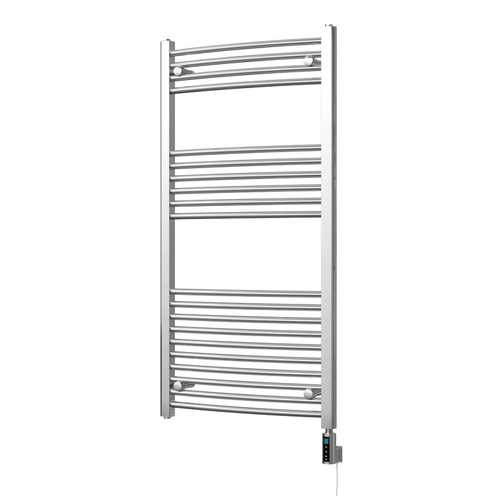 Zennor - Chrome Electric Towel Rail H1200mm x W600mm Curved 400w Thermostatic WIFI