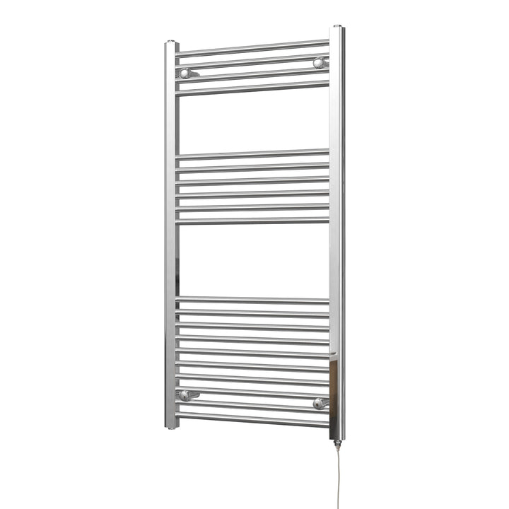 Zennor - Chrome Electric Towel Rail H1200mm x W600mm Straight 400w Standard