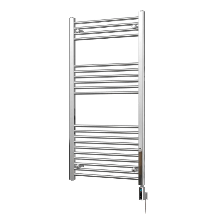 Zennor - Chrome Electric Towel Rail H1200mm x W600mm Straight 300w Thermostatic WIFI
