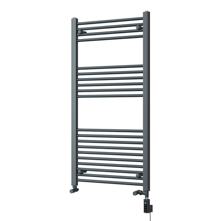 Zennor - Anthracite Dual Fuel Towel Rail H1200mm x W600mm Thermostatic WIFI - Straight