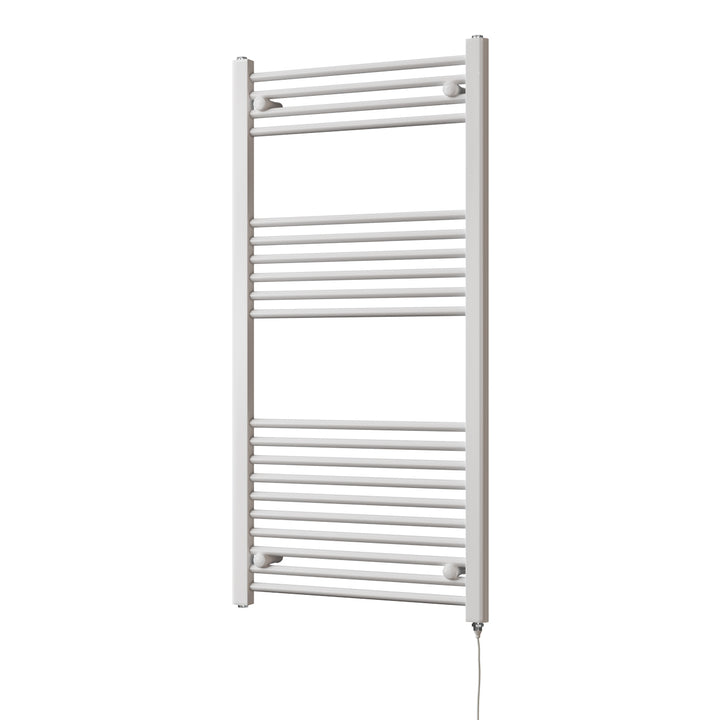 Zennor - White Electric Towel Rail H1200mm x W600mm Straight 500w Standard