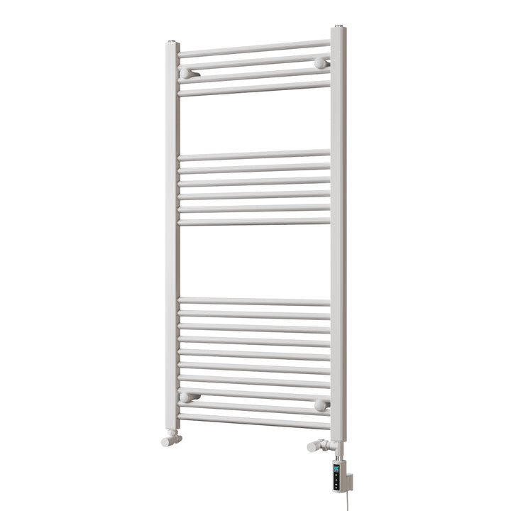 Zennor - White Dual Fuel Towel Rail H1200mm x W600mm Thermostatic WIFI - Straight