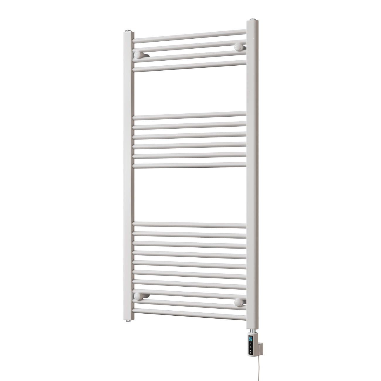Zennor - White Electric Towel Rail H1200mm x W600mm Straight 600w Thermostatic WIFI