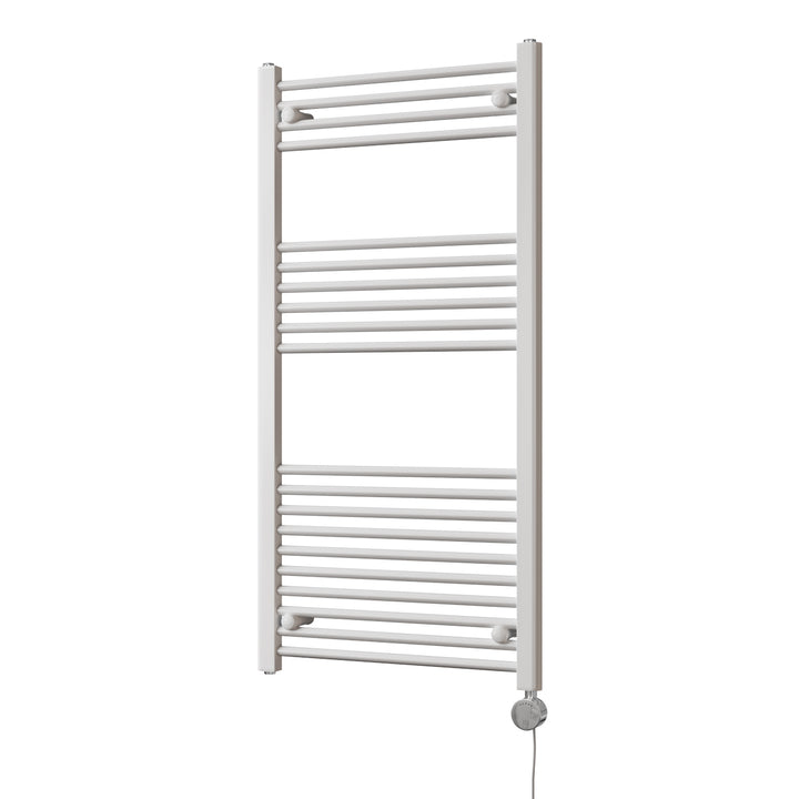 Zennor - White Electric Towel Rail H1200mm x W600mm Straight 600w Thermostatic