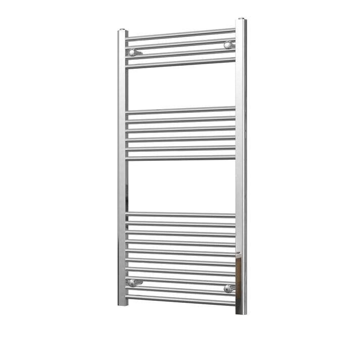 Zennor - Chrome Heated Towel Rail - H1200mm x W600mm - Straight