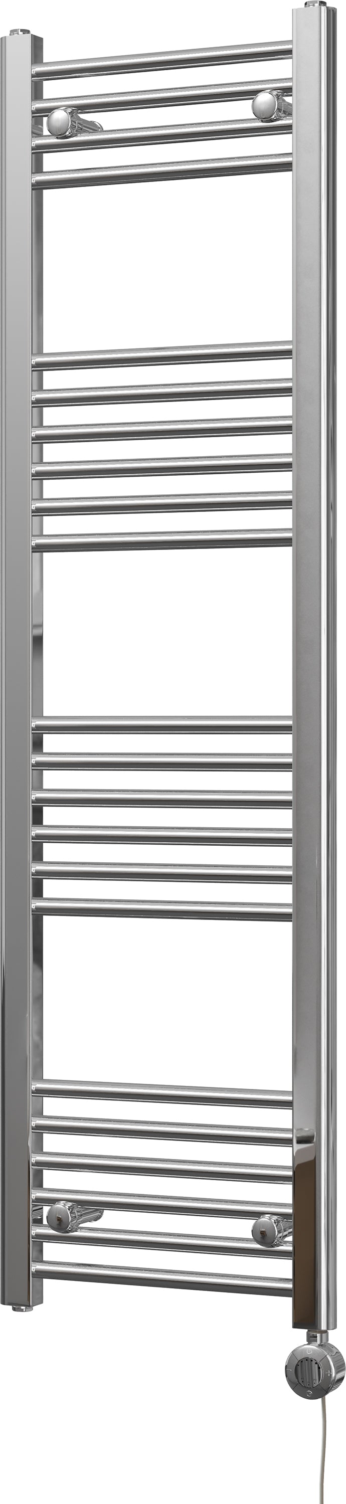 Zennor - Chrome Electric Towel Rail H1400mm x W400mm Straight 300w Thermostatic