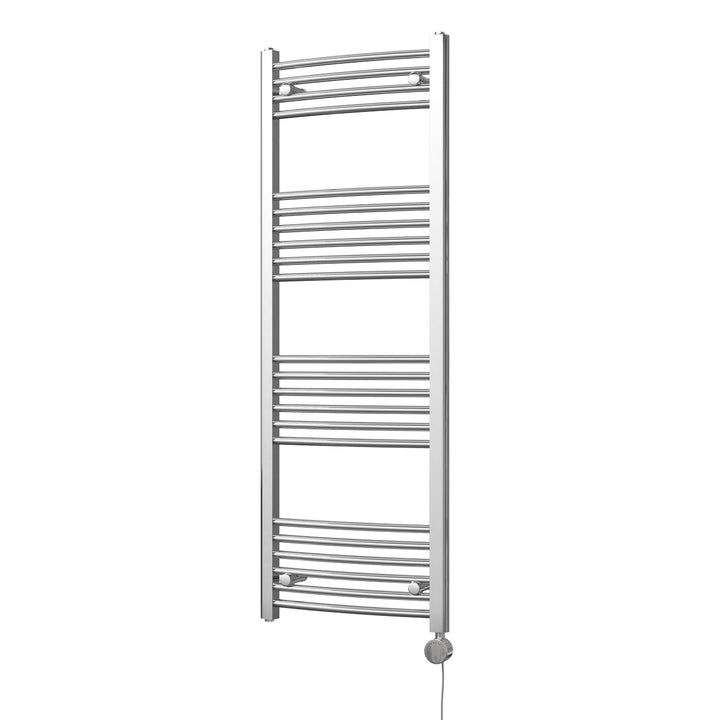 Zennor - Chrome Electric Towel Rail H1400mm x W500mm Curved 300w Thermostatic